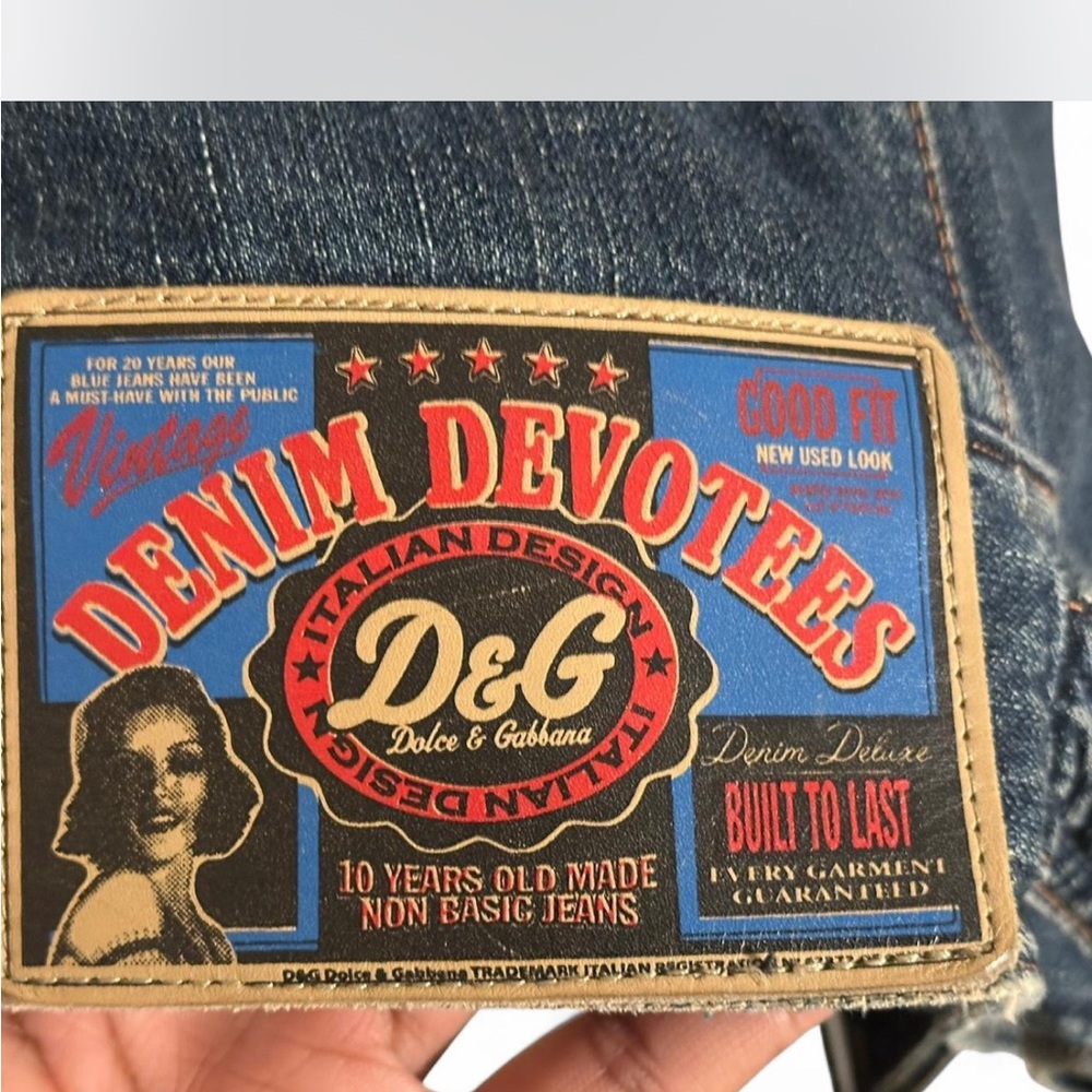 D&G Blue Military-Style Denim Jacket - Picture 7 of 7